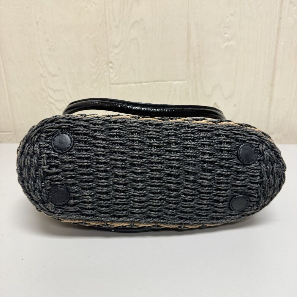 Vintage Brighton Woven Straw Shoulder Crossbody Handbag Purse - Picture 6 of 12